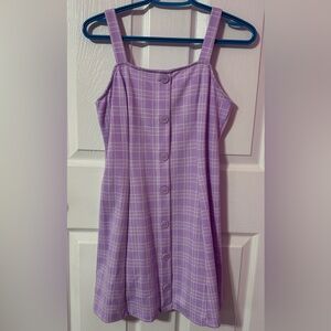 Nordstrom Lavender Plaid Kids Dress